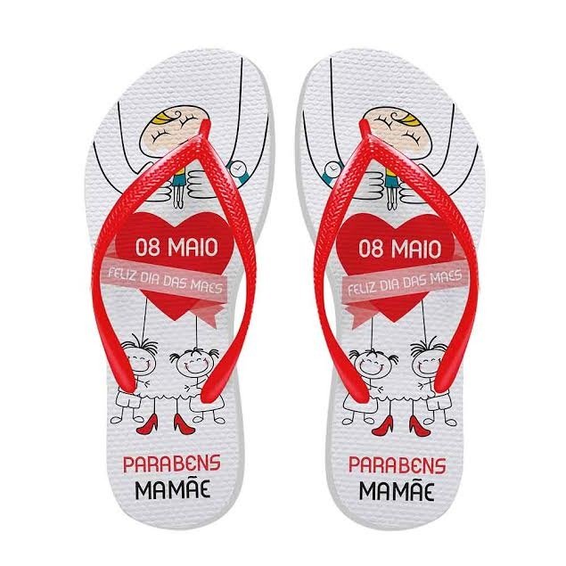 chinelo personalizado dia das maes